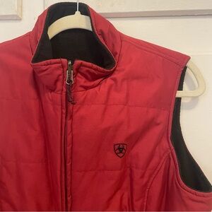 EUG Ariat Reversible Fleece-Lined Vest | Red and Black